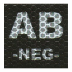 Plakietka Grupa Krwi AB -NEG- WB 50x50mm