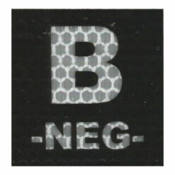 Plakietka Grupa Krwi B -NEG- WB 50x50mm