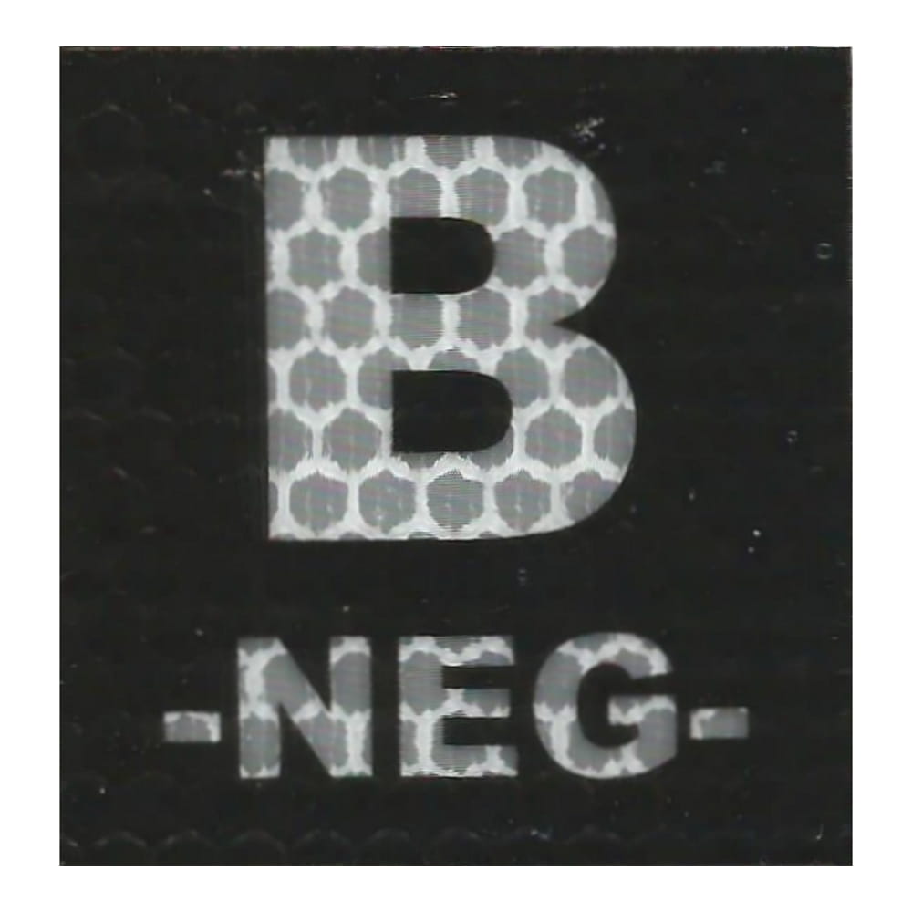 Plakietka Grupa Krwi B -NEG- WB 50x50mm