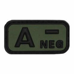 Plakietka Grupa Krwi Guma A NEG 50x27mm Olive