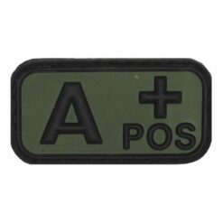 Plakietka Grupa Krwi Guma A POS 50x27mm Olive