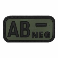 Plakietka Grupa Krwi Guma AB NEG 50x27mm Olive