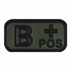 Plakietka Grupa Krwi Guma B POS 50x27mm Olive