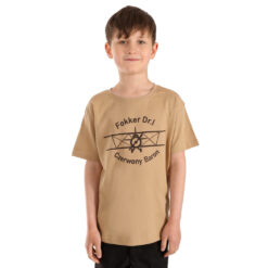Koszulka Junior Samolot Fokker Beżowa