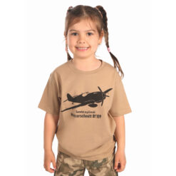 Koszulka Junior Samolot Messerschmitt Beżowa