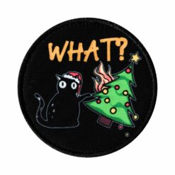 Plakietka Świąteczna Kot What Czarna