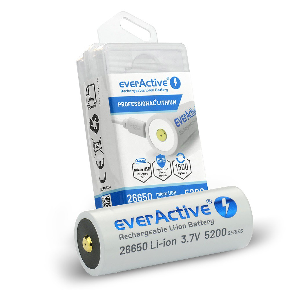 Bateria Akumulator everActive 26650 3.7V 18.32Wh