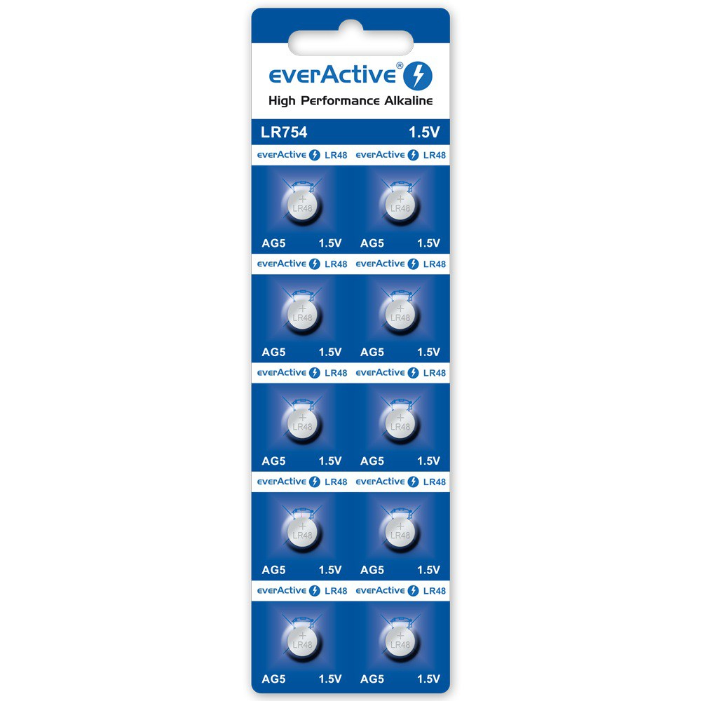 Bateria everActive LR48_AG5 1.5V LR754 10-Pack
