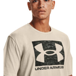T-Shirt Under Armour ABC Camo Boxed Logo Kremowy