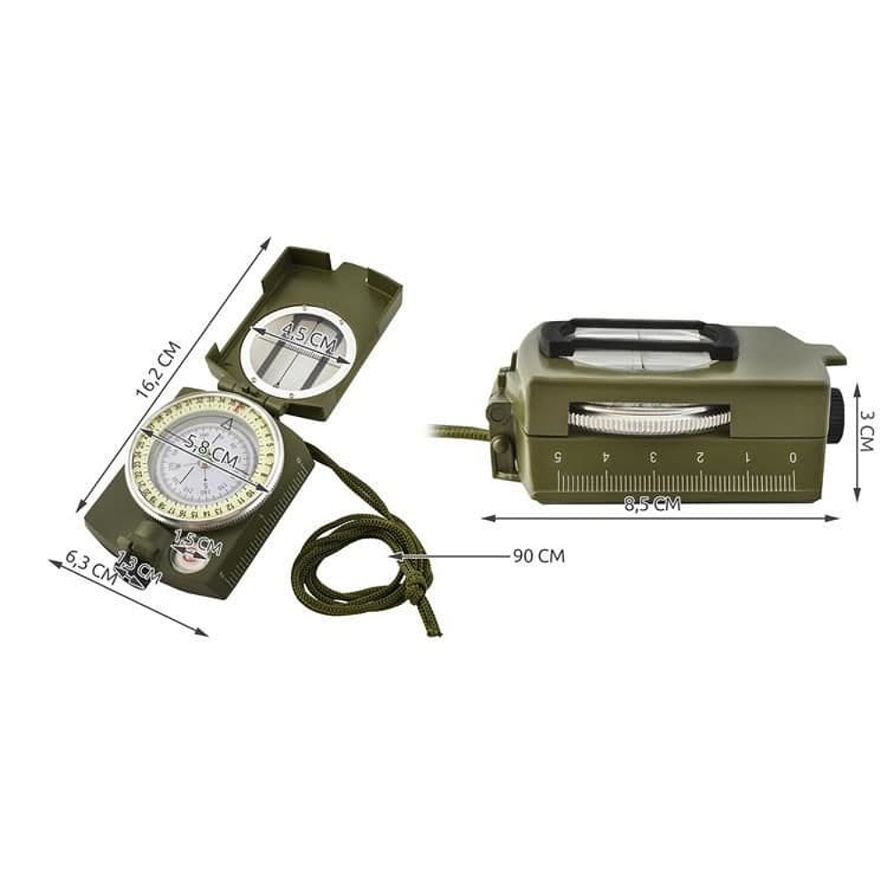 Kompas Harcerski Zamykany Olive