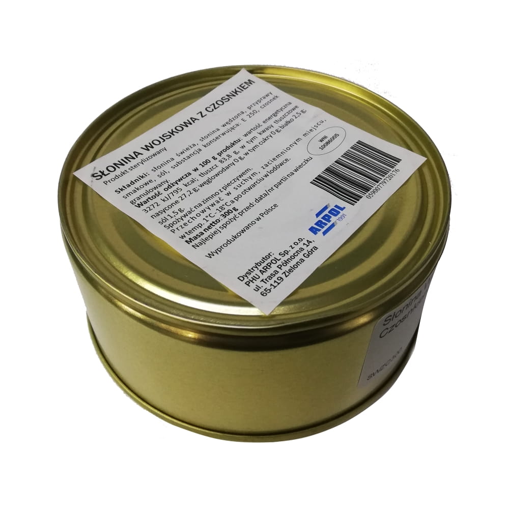 Słonina Wojskowa z Czosnkiem 300g