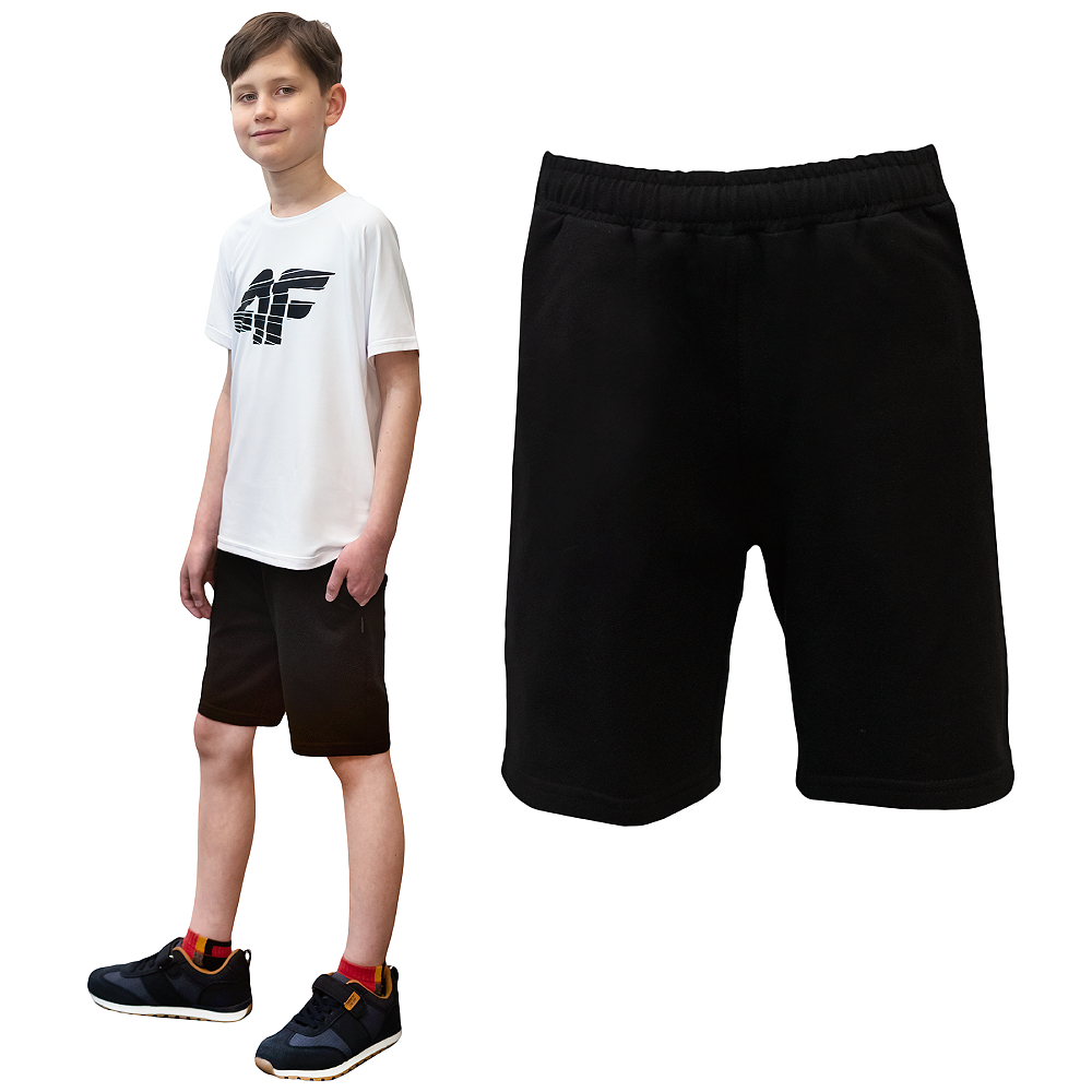 Spodenki Szorty Dresowe Morowo Dziecięce Czarne