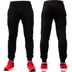 Spodnie Joggery Fashion Gładkie Czarne