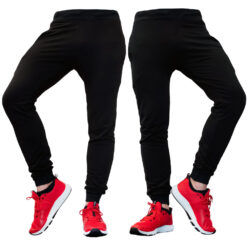 Spodnie Joggery Fashion Gładkie Czarne