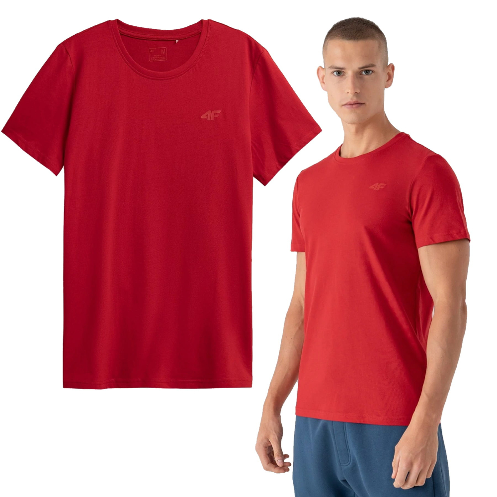 T-Shirt Męski 4F TSM352 Czerwony