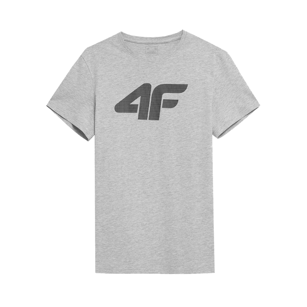 T-Shirt Męski 4F TSM353 Chłodny Jasny Szary Melanż