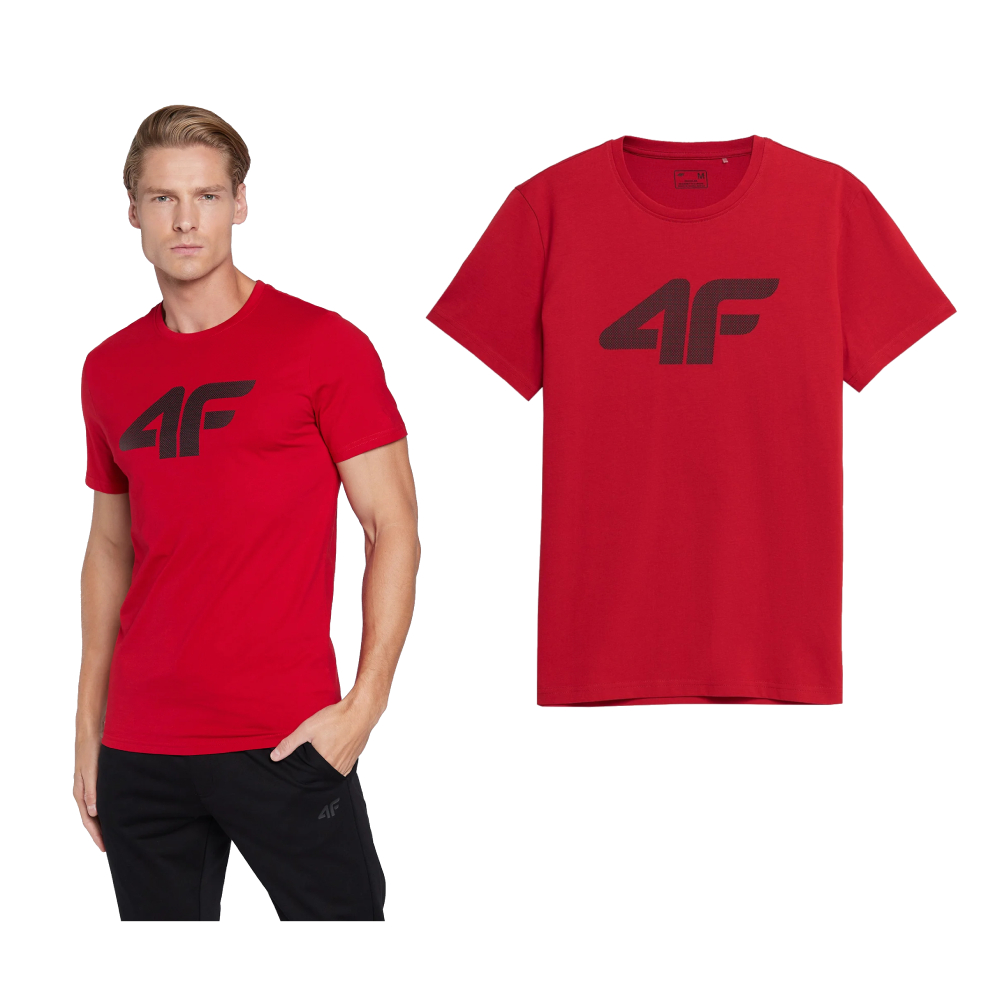T-Shirt Męski 4F TSM353 Czerwony