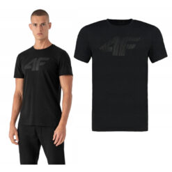 T-Shirt Męski 4F TSM353 Głęboka Czerń
