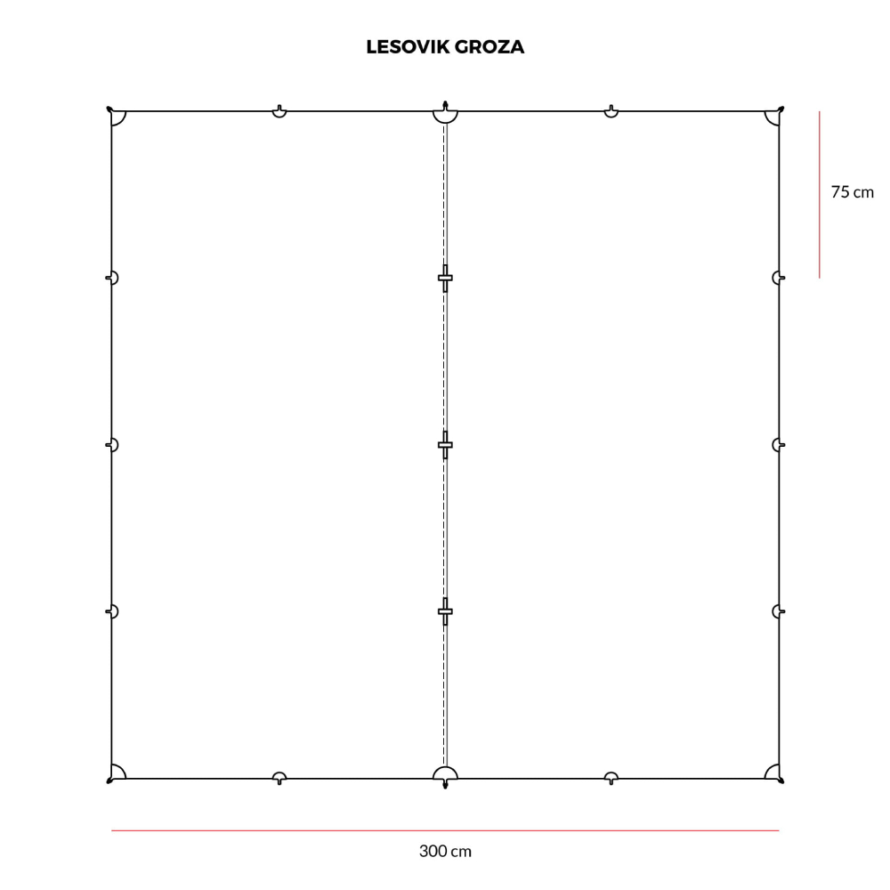 Tarp Groza Lesovik Kangaroo Brown 3x3