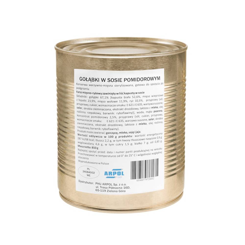 Gołąbki w Sosie Pomidorowym 850g