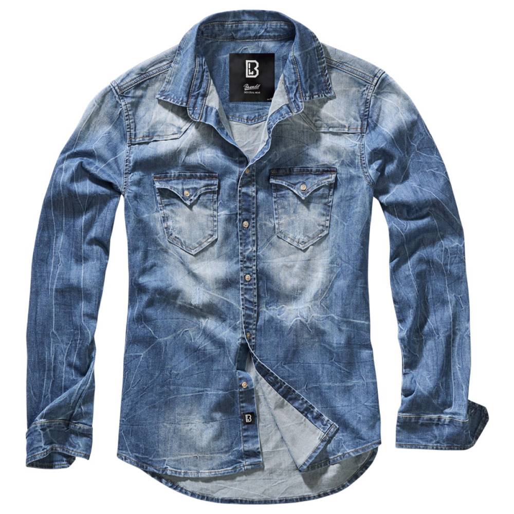 Koszula Riley Denim Long Brandit Blue