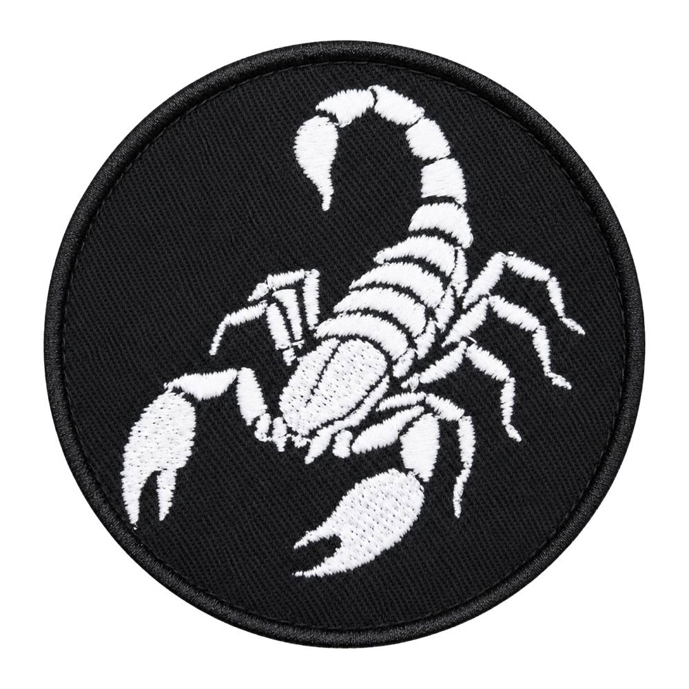 Naszywka Morale Patch Skorpion FLUO Rzep Świeci w Ciemności Taktyczna 8cm