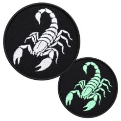Naszywka Morale Patch Skorpion FLUO Rzep Świeci w Ciemności Taktyczna 8cm