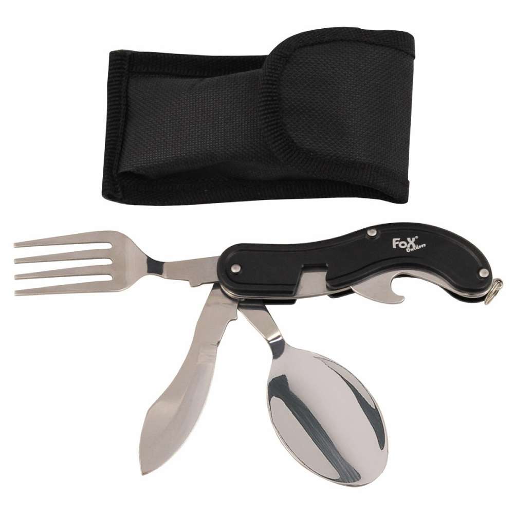 Niezbędnik Fox Outdoor Scyzoryk 4in1 MFH Czarny