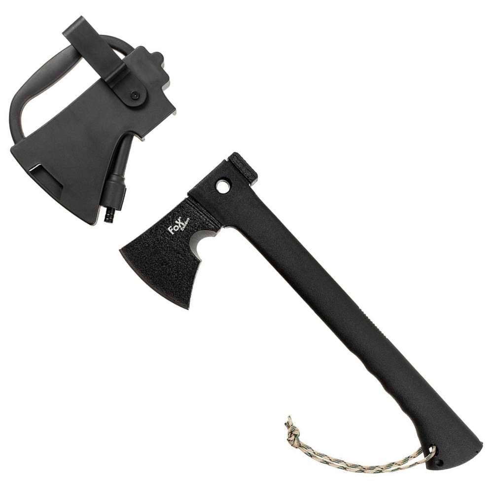 Toporek Fox Outdoor Survival z Piłą MFH Czarny