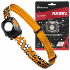 Latarka Czołowa Rebel 400lm Akumulator Pomarańczowa