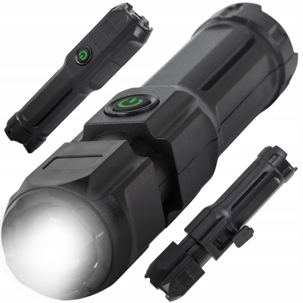 Latarka Akumulatorowa LED Zoom XPE Wojskowa