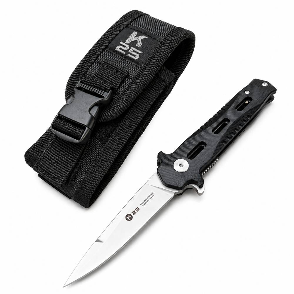 Nóż Składany K25 TUNGST II Flipper z Etui