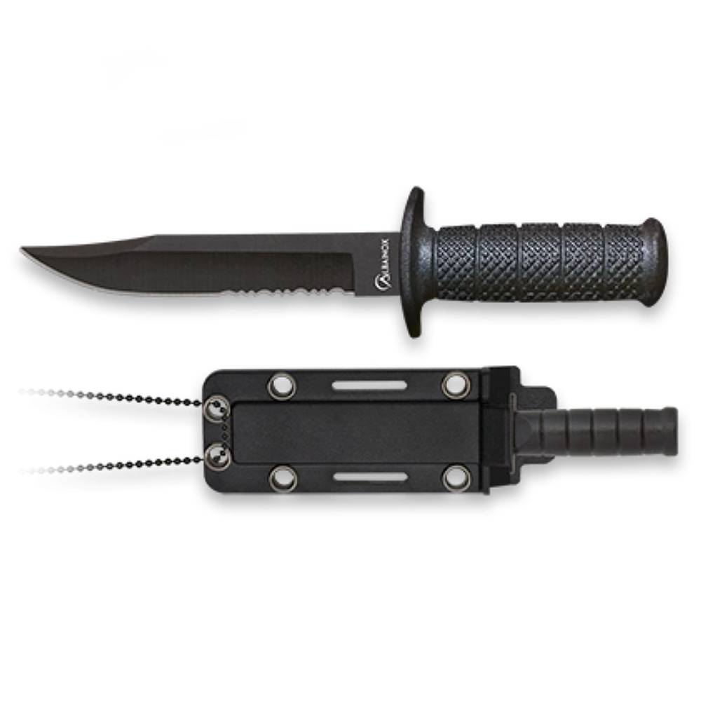 Nóż Taktyczny Neck Knife Albainox Black 32872