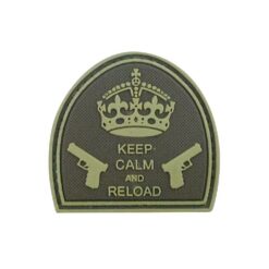 Plakietka PCV Keep Calm and Reload Tan