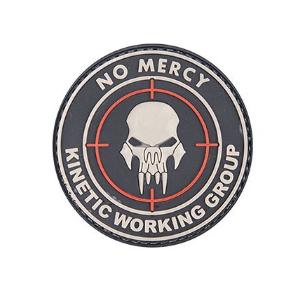 Plakietka PCV No Mercy Kinetic Working Group Black