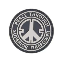 Plakietka PCV Peace Through Superior Firepower