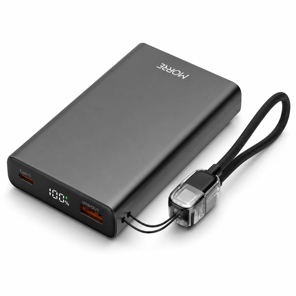 Powerbank MORRE 10000 mAh LCD na Smyczy