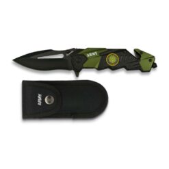 Nóż Składany Albainox Army Czarny_Olive 18127