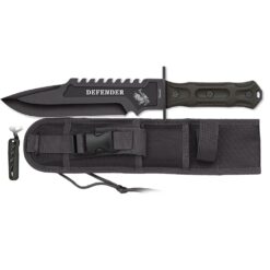 Nóż Taktyczny Albainox Defender Black 32802