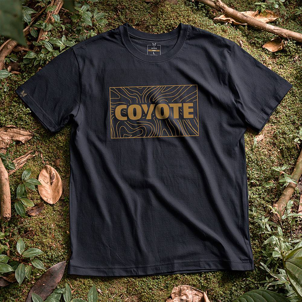 Koszulka Coyote Topo Map Black